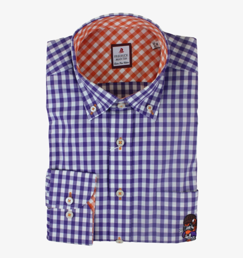 Elkmont Men's Touchdown Dress Shirt - Olymp Hemd Kariert Blau, transparent png download