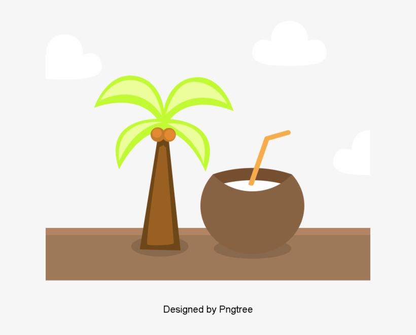 Delicious Coconut Creative Material Design, Coconut, - Houseplant, transparent png download