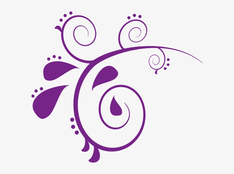 Lilac Clipart Swirl - Purple Swirls Clipart, transparent png download