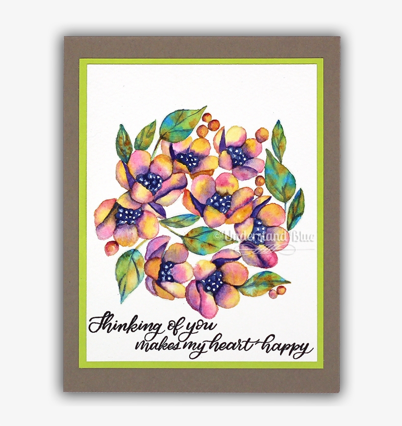 Center Cut Flowers No Line Watercolor By Understand - Tulip, transparent png download