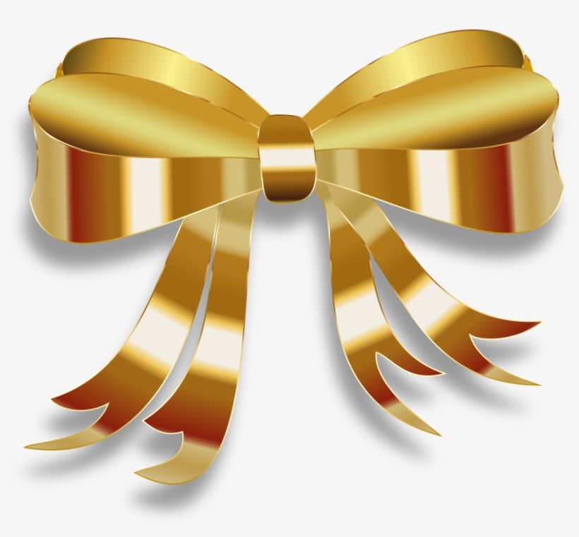 Gold Ribbon Png Pic - Gold Ribbon Clip Art, transparent png download