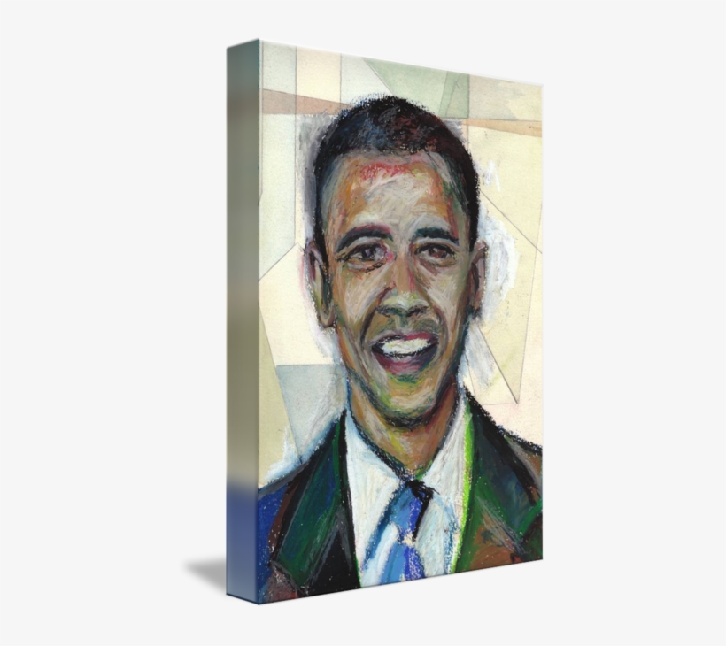 Elect Barack Obama In 2008 Oil Pastel By Noel Hefele - Oil Pastel Drawing Of Obama, transparent png download