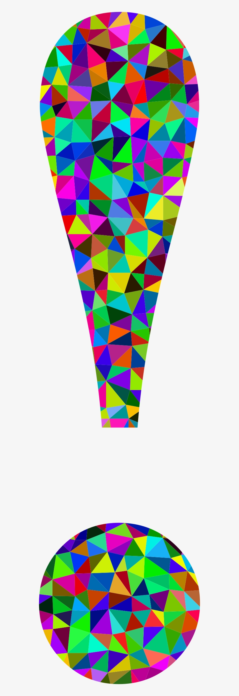 This Free Icons Png Design Of Low Poly Prismatic Exclamation, transparent png download