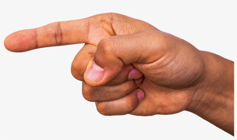 Finger Pointing Left - Pointing Finger, transparent png download