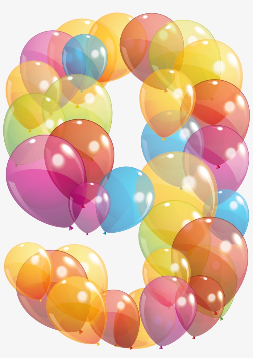 Transparent Nine Number Of Balloons Png Clipart Image - Balloon, transparent png download