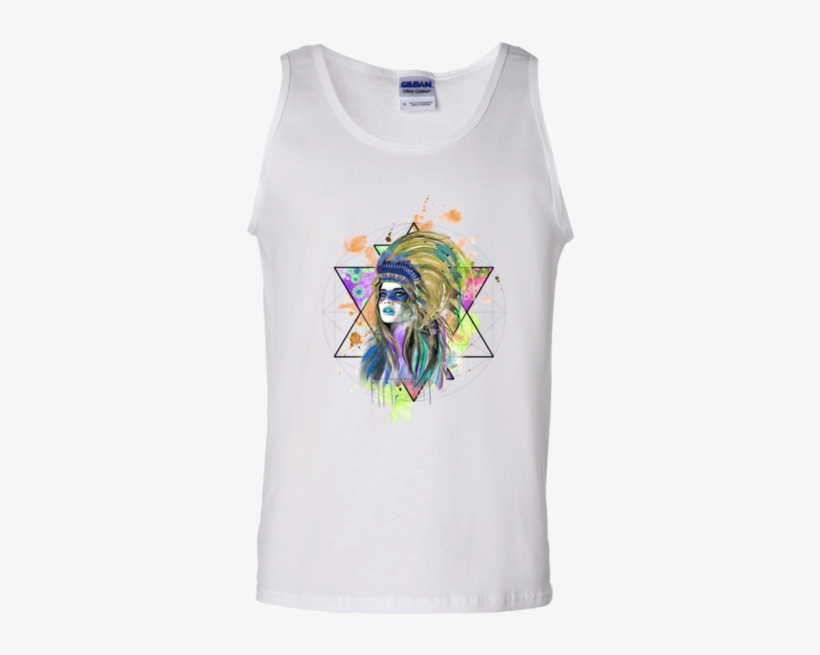 Watercolor Headdress Men's Tank Top - Top, transparent png download