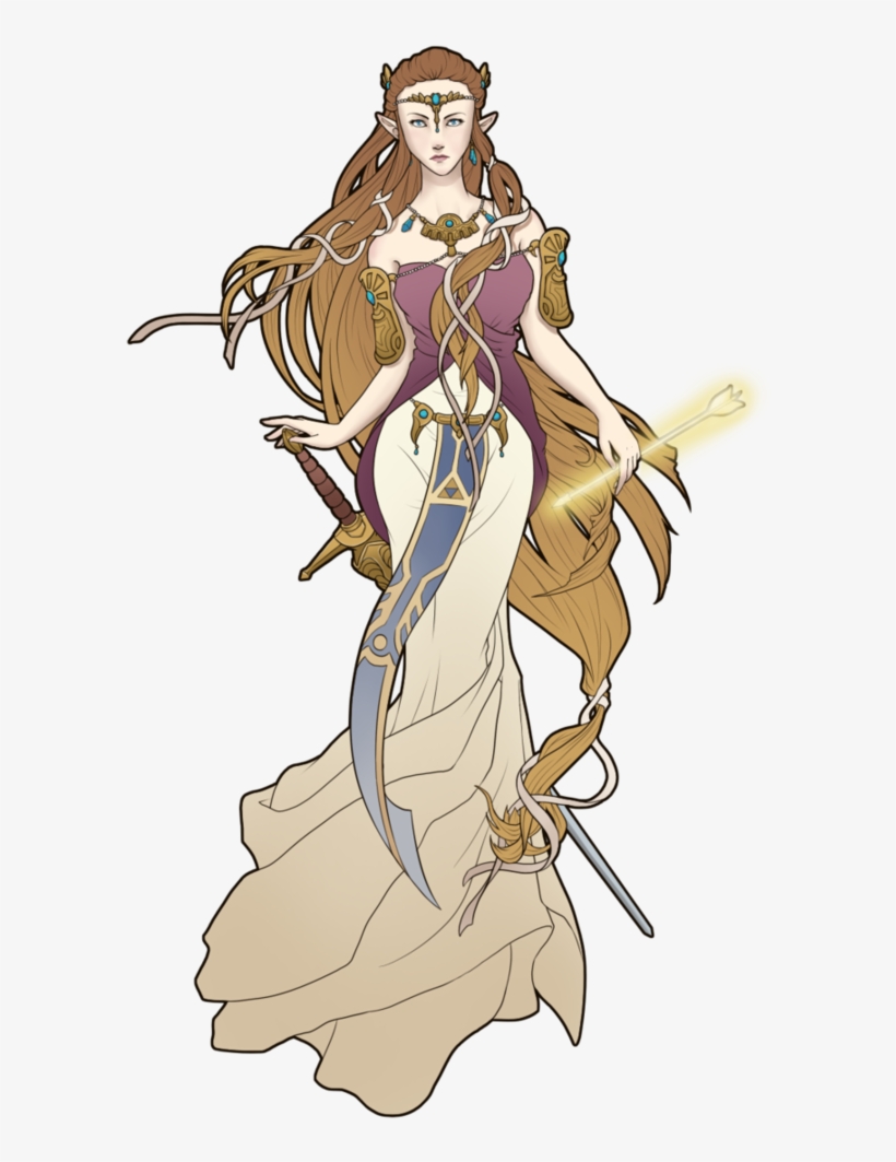 Art Nouveau Zelda By Hiddenwriterspirit - The Legend Of Zelda, transparent png download