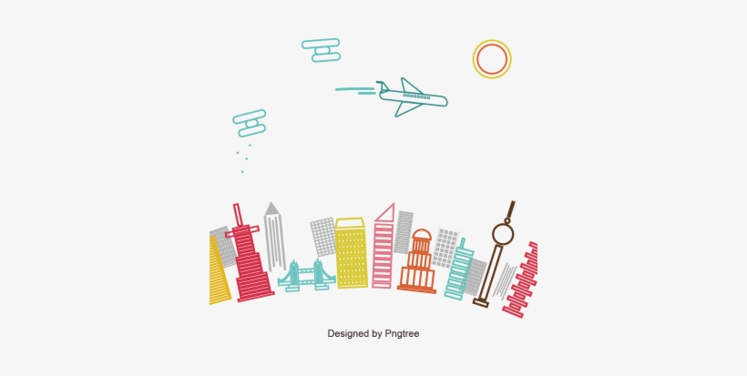 City Hand Drawn Vector, City Hand Drawn Vector, Urban - Vector, transparent png download