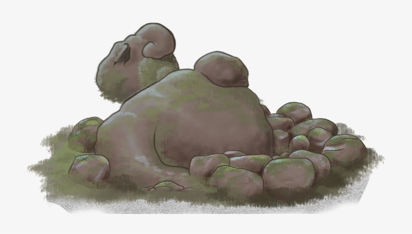 Rock Or Sleeping Troll Side Perspective Head Up - Illustration, transparent png download