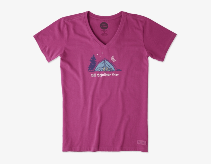Life Is Good Womens Xs Magenta Crusher V Neck T Shirt - Life Is Good, transparent png download