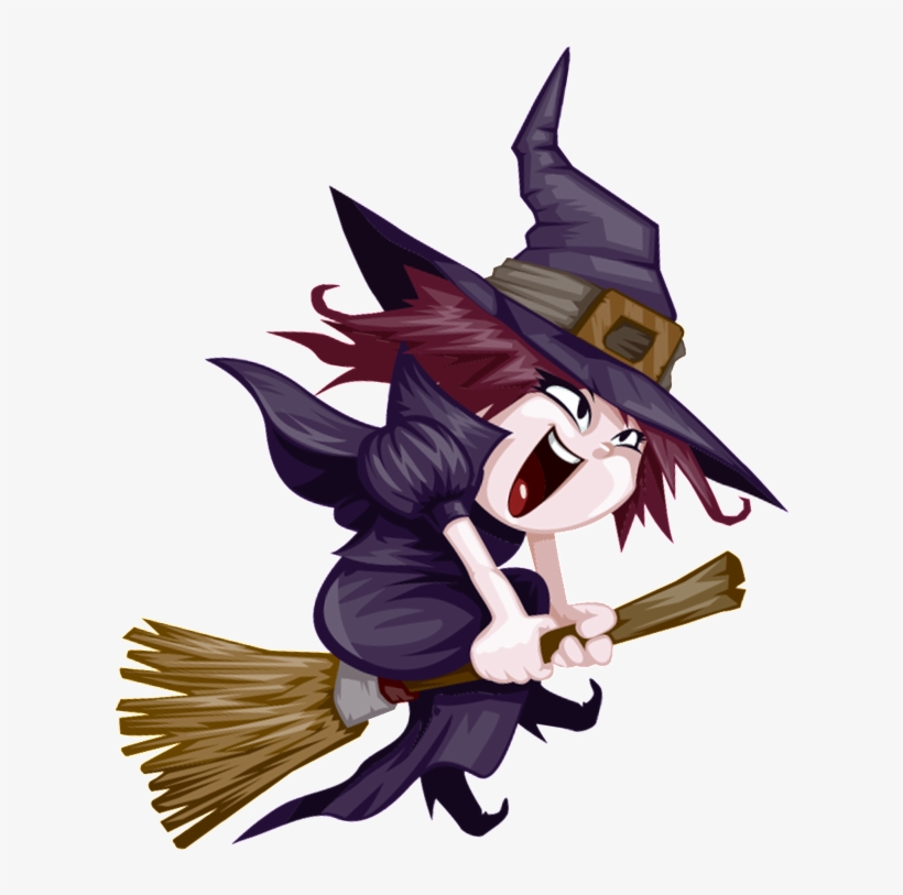 Hand Drawn Cartoon Halloween Witch Png - 巫婆 卡通, transparent png download