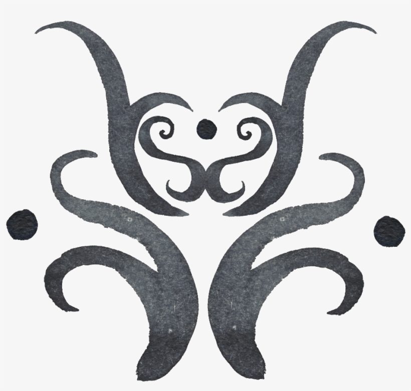 This Graphics Is Black And White Lines, Watercolor, - Symmetry, transparent png download