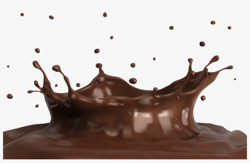 Splashed Chocolate Sauce Transparent Decorative - Hot Chocolate Splash Png, transparent png download