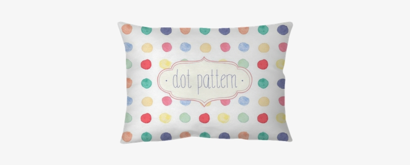 Vector Watercolor Seamless Dot Pattern - Cushion, transparent png download