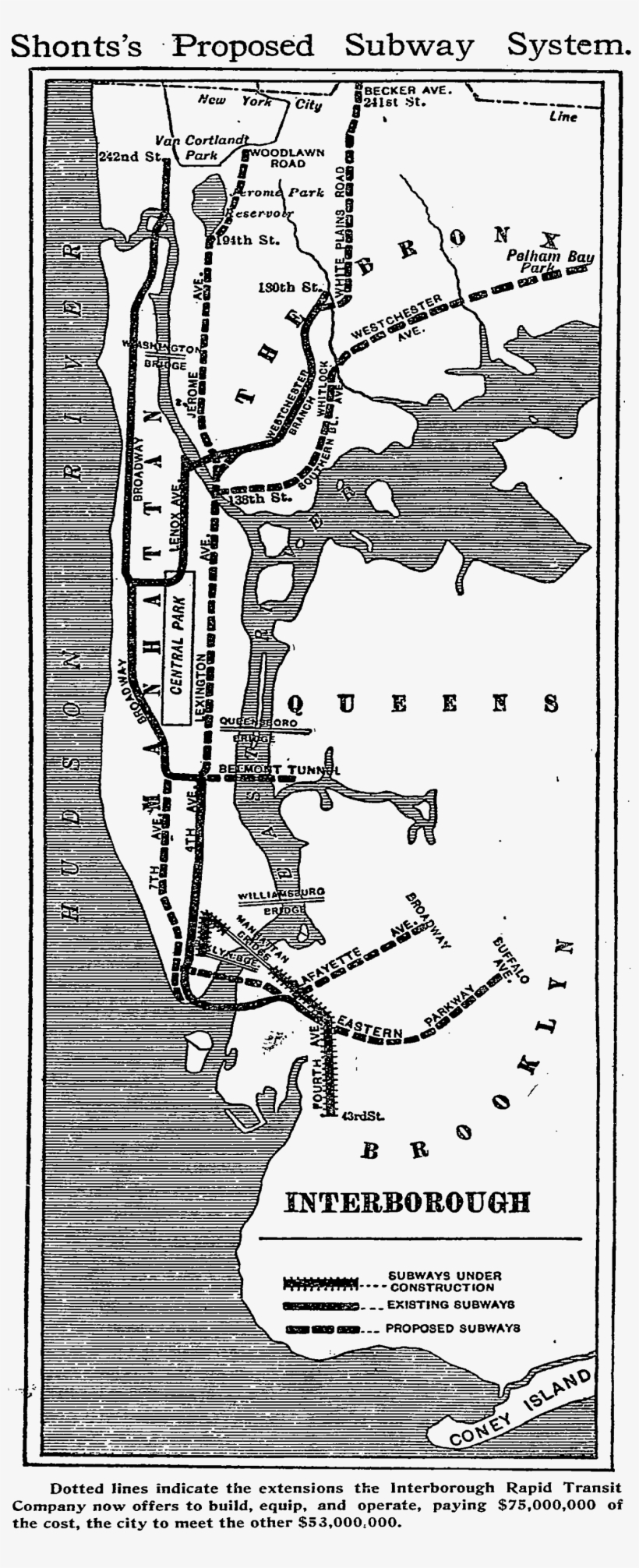 1910 Irt Plan - Crown Heights, transparent png download