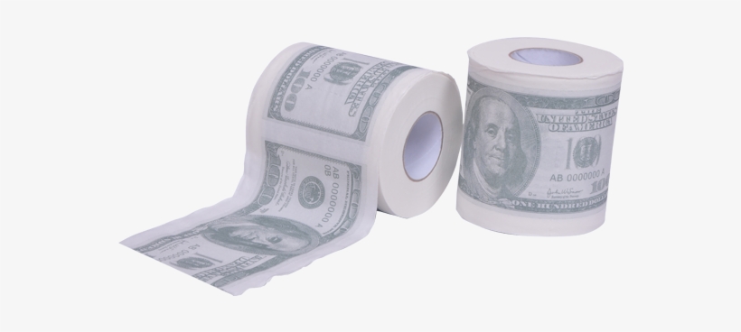 $100 Dollar Bill Toilet Paper - Dollar Toilet Paper Png, transparent png download