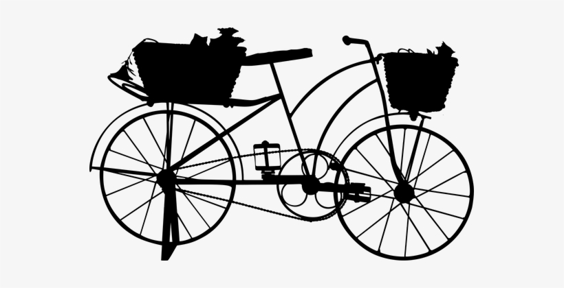 Bicycle, Bike, Cycling, Drive, Fitness - Silueta De Bicicleta Antigua, transparent png download