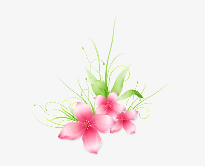 0, - Pink Flowers Clip Art, transparent png download