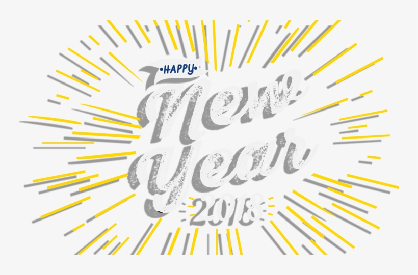 Happy New Year 2018 Banner 0001 Layer 2 - Graphic Design, transparent png download