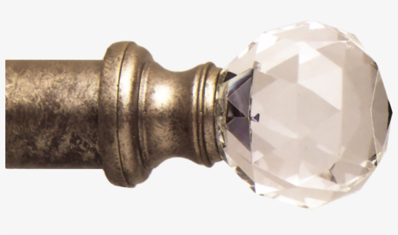 Crystal Ball - Finial Company Gb2 Finial For 2" Curtain Rod~each, transparent png download