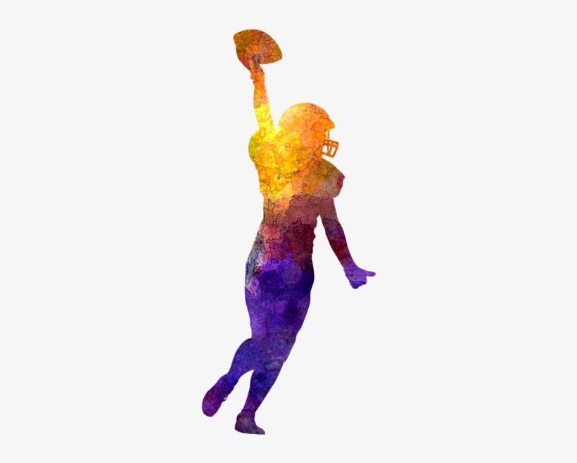 Click And Drag To Re-position The Image, If Desired - American Football Felame Player In Watercolor, transparent png download
