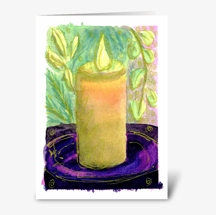 Thinking Of You Candle Greeting Card - Greeting Card, transparent png download
