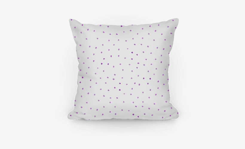 Purple Watercolor Polka Dots Pillow - Cushion, transparent png download