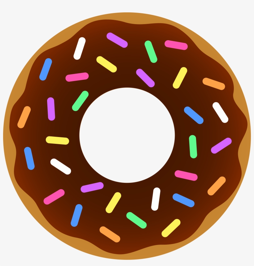 Donut Chocolate Sprinkles - Donut Clip Art Png, transparent png download