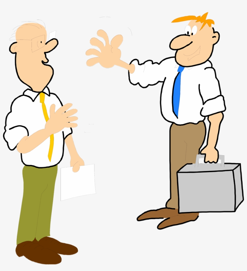 Vector Black And White Stock Business People Talking - People Waving To Each Other, transparent png download