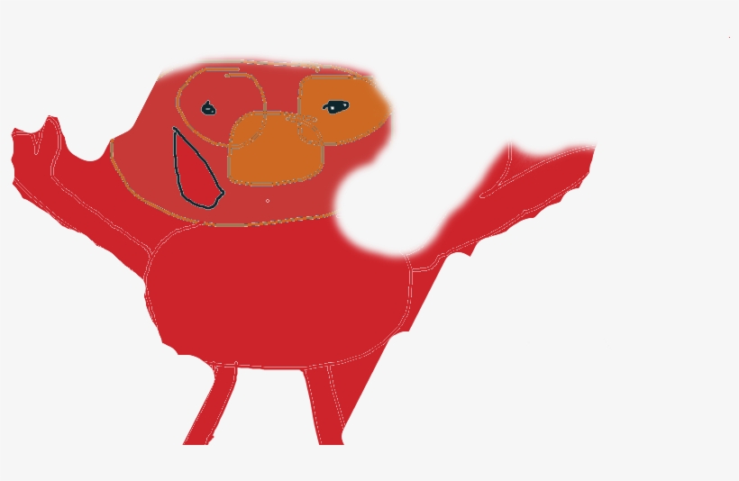Bad Drawing Of Elmo By Terrible - Parrot, transparent png download