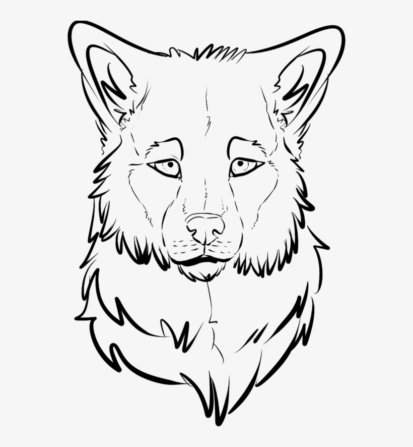 Wolf Head Free Lineart By Alfa306-d4pb01k - Wolf Transparent Head Free, transparent png download