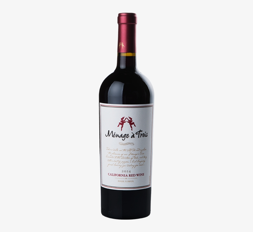 California Red Wine - Menage A Trois Wine, transparent png download