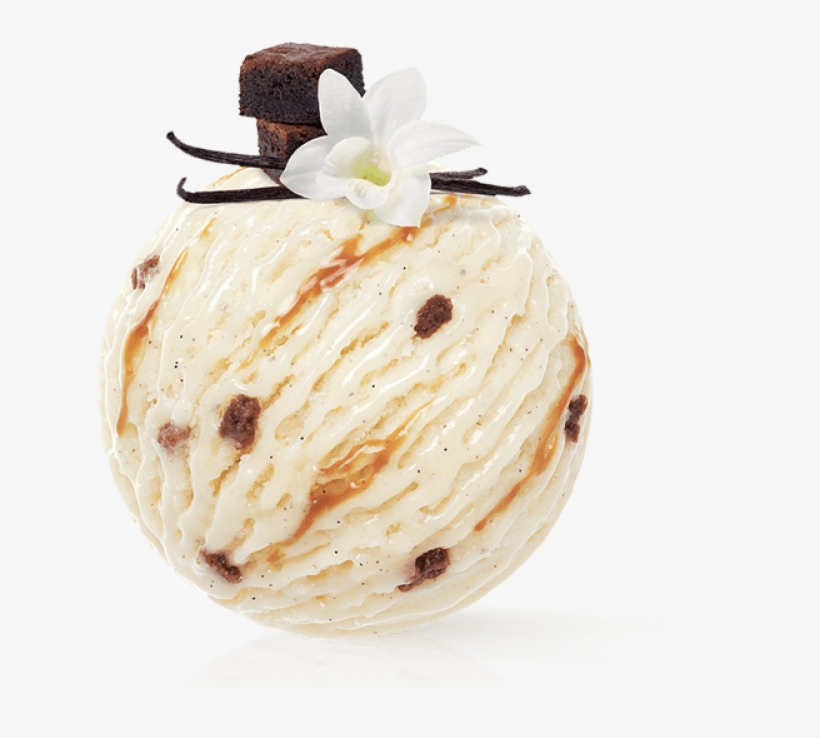 Vanilla Brownie Ice Cream - Ice Cream Vanilla Png, transparent png download
