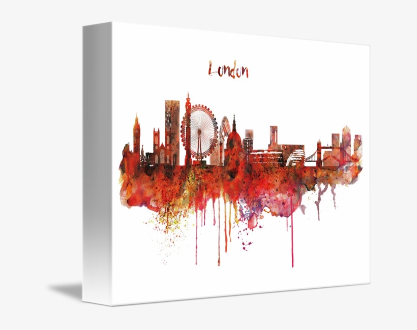 London Skyline Png - London Watercolor Png, transparent png download