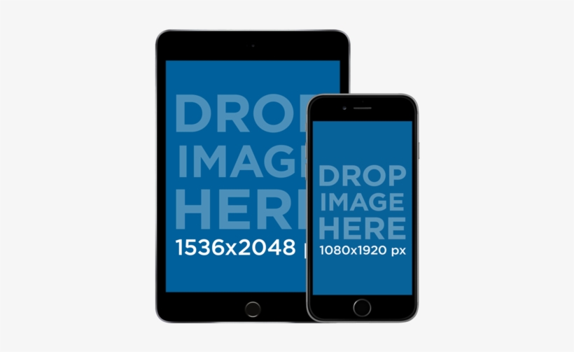 Png Mockup Of A Black Ipad Mini And Iphone In Front - Brooklyn Bridge Park Pier 6, transparent png download