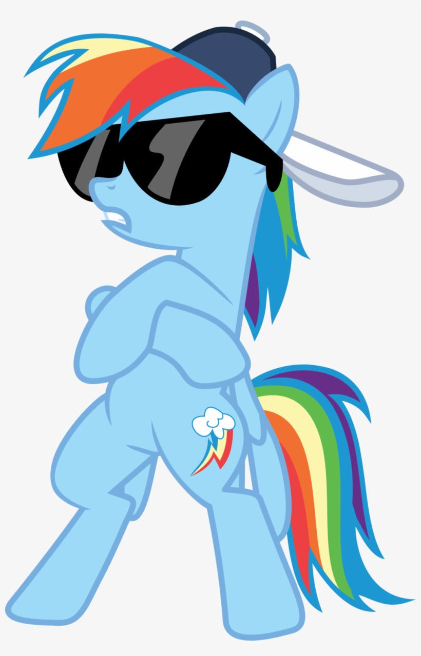 Swag - Rainbow Dash Cool, transparent png download