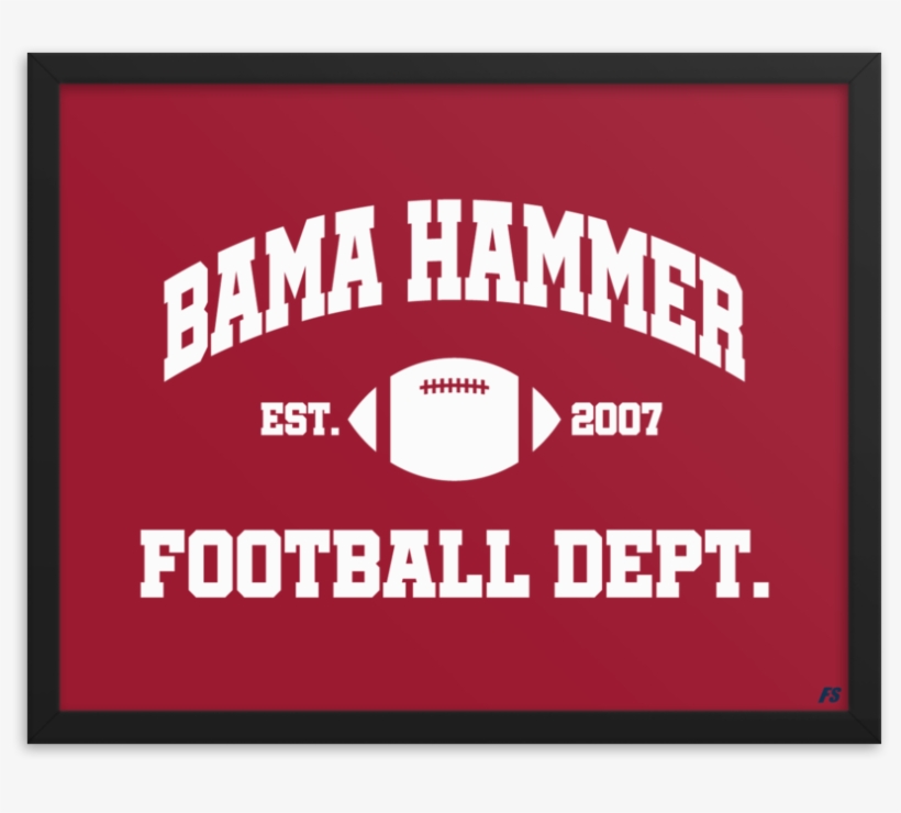Bama Hammer Football Dept Premium Matte Framed Poster Illinois