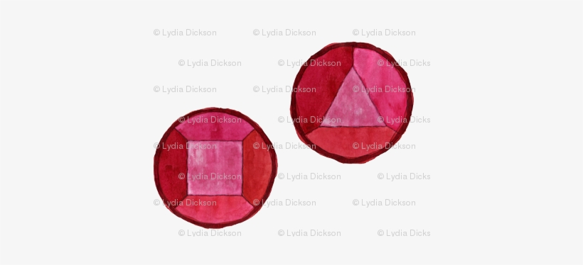 Garnet Watercolor Gem - Circle, transparent png download