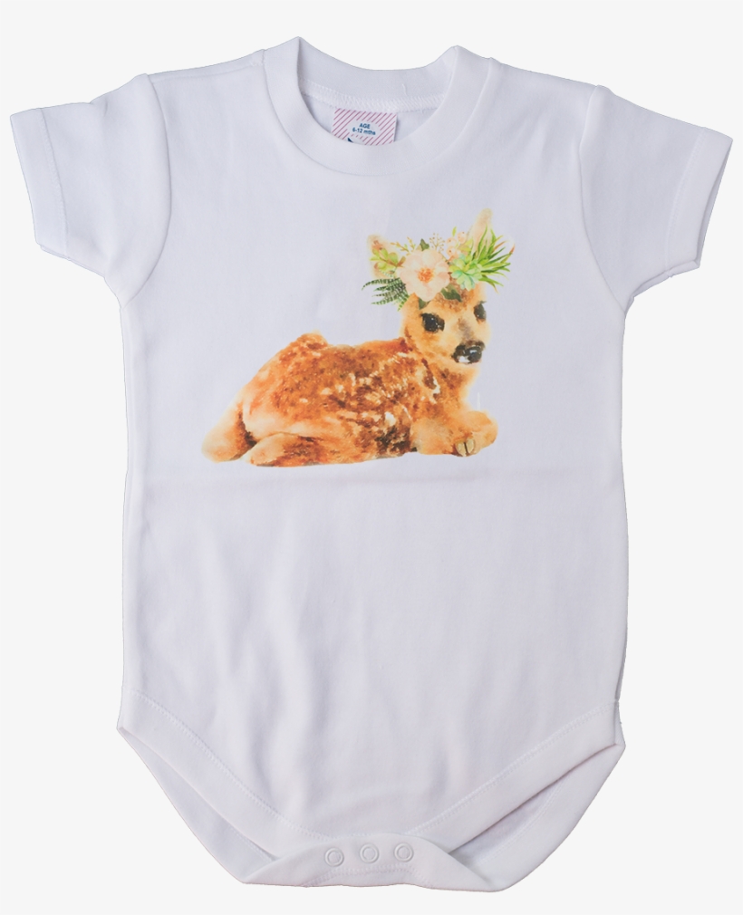 Floral Watercolor Fawn - Giraffe, transparent png download