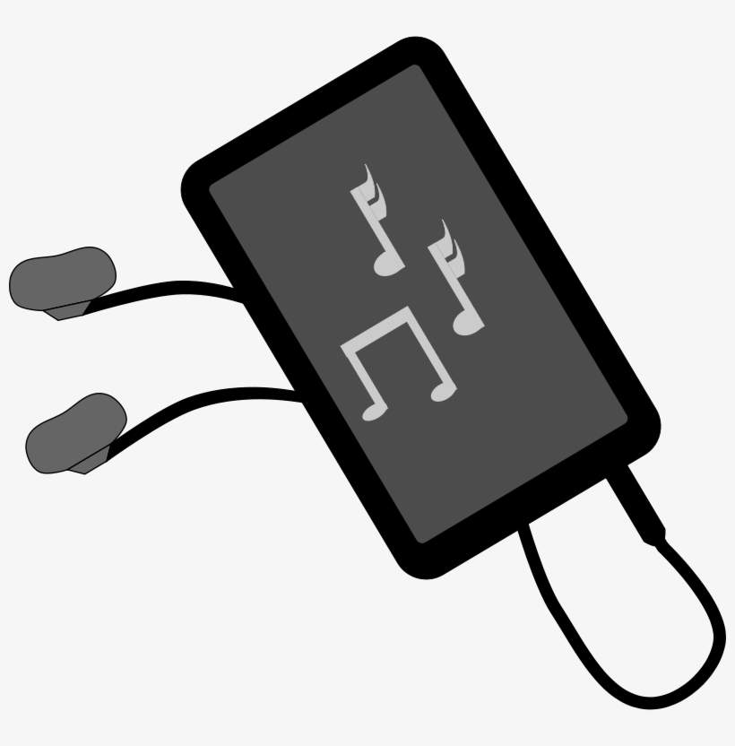 Music Clipart - Headphones And Phone Clipart, transparent png download