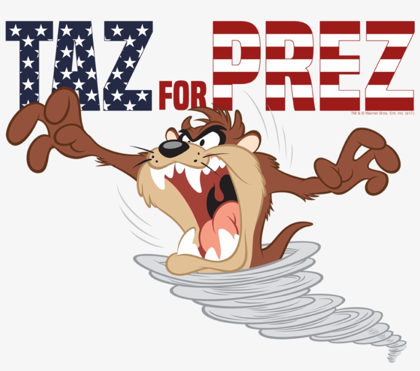 Looney Tunes Taz For Prez Mens Long Sleeve Shirt Sons - Shirt, transparent png download