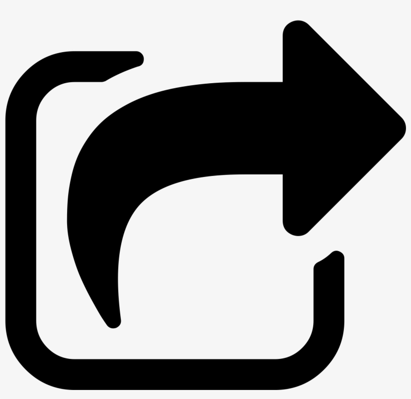 Black And White Share Icon Arrow Png Image - Youtube Share Icon Png, transparent png download