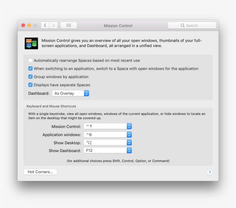 Enter Image Description Here - Mission Control Preference Tab, transparent png download