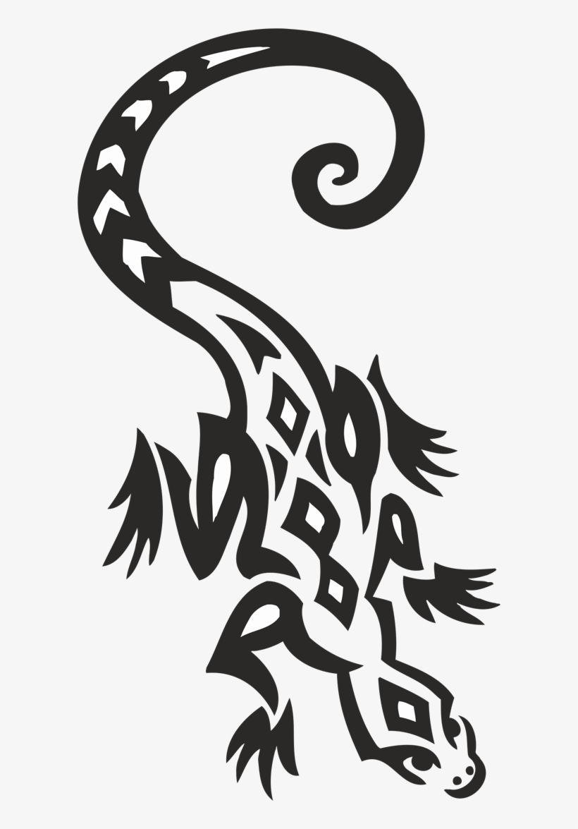 Lizard Down Tatoo - Tattoo, transparent png download
