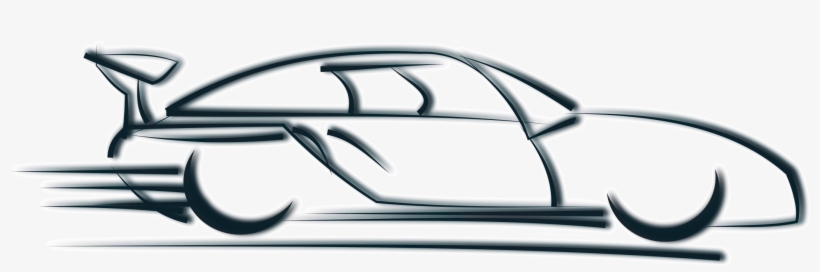Clipart Moving Car Icon Png Download Free Images In - Black And White Car Speed Clipart, transparent png download