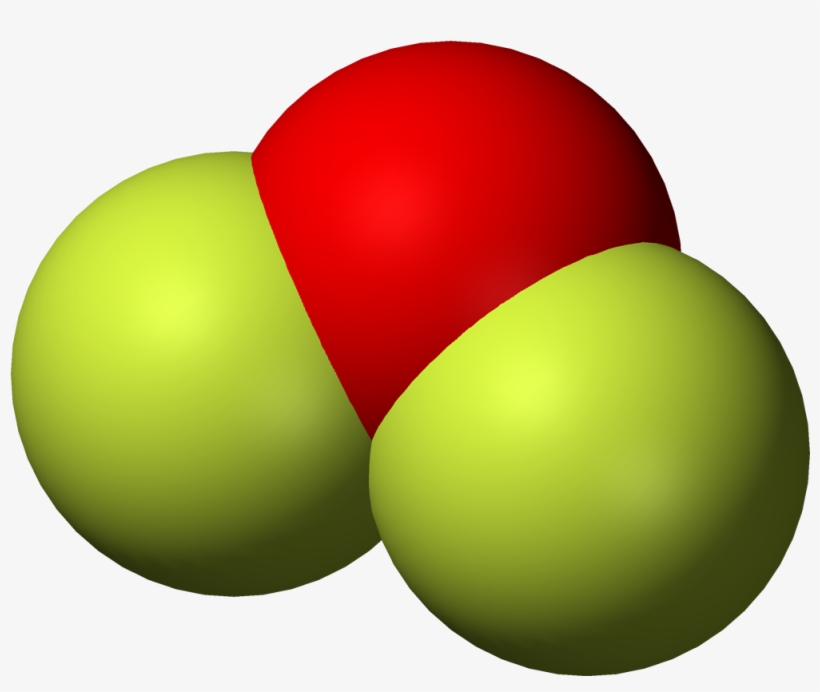 Oxygen Difluoride 3d Vdw - Oxygen Fluoride, transparent png download