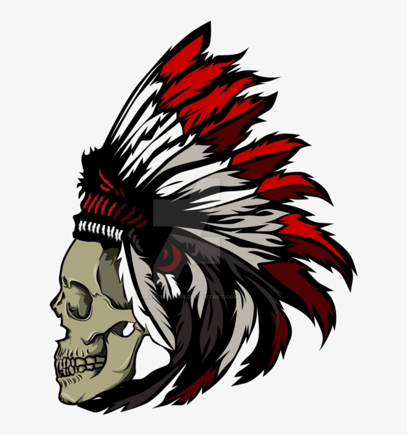 Indian Skull By Ariefdkartun On Deviantart Clip Freeuse - Indian Skull Logo Png, transparent png download