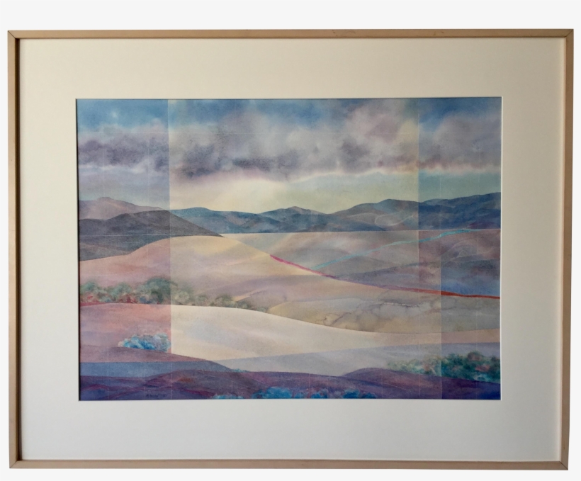 Abstract Window Reflections On Landscape Watercolor - Painting, transparent png download