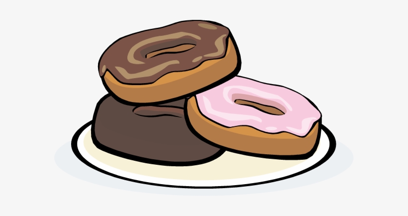 Plate Of Doughnuts - Doughnuts Clip Art, transparent png download