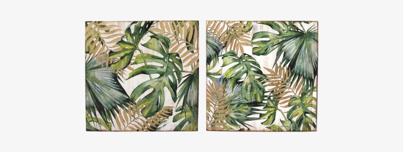 Wall Art Tropical Leaves W Gold - Graphite Pickleball Paddle (leaf), transparent png download
